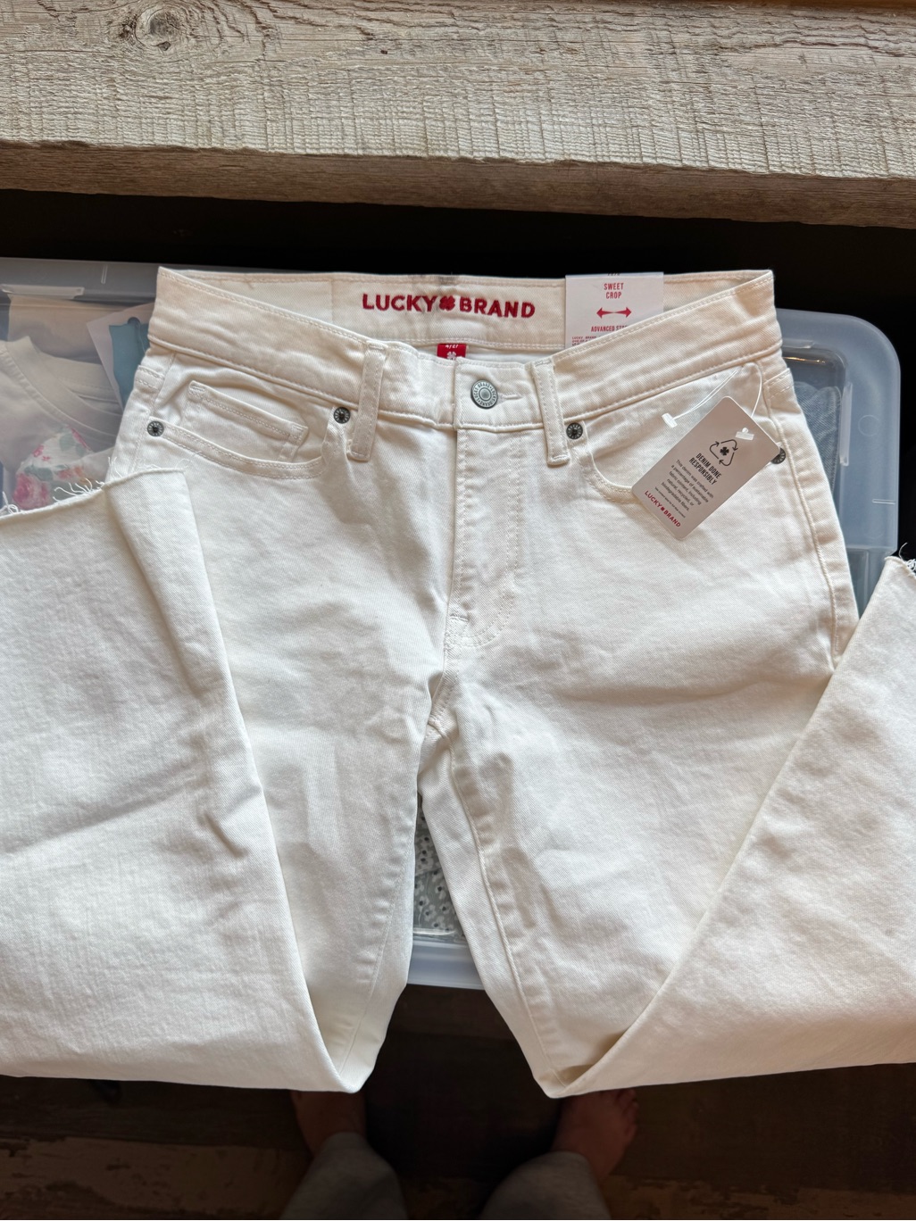 Lucky Brand Womens White Skinny Jeans